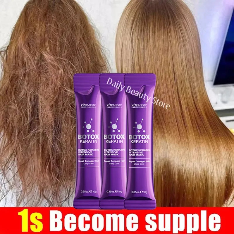 Magical Keratin Hair Mask 5 Seconds Repair Damaged Frizzy Hair Soft Smooth Shiny Nutrition Deep Moisturize Nourishing Hair Care - Shemen Beauty