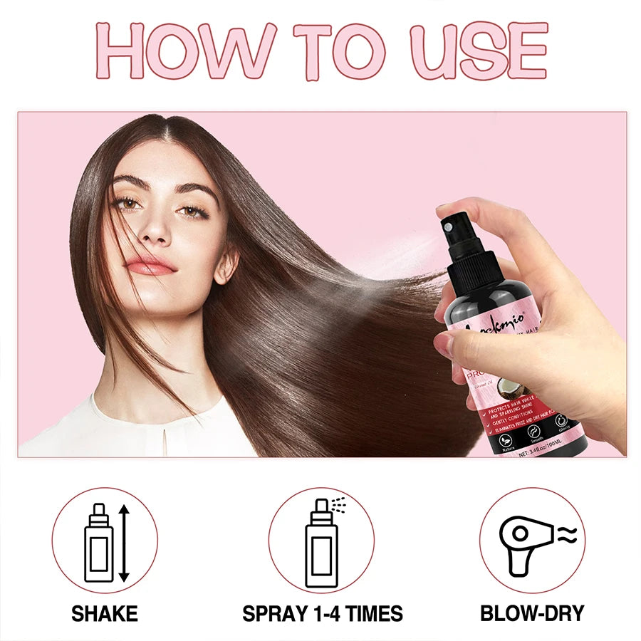 Thermal Protection Spray for Hair Heat Protector Serum Protect Hair From UV Damaged Moisturizing Hair-care Conditioner for Women - Shemen Beauty