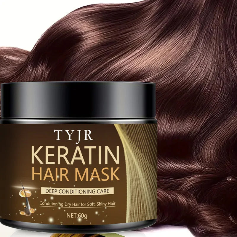 Keratin Magic Hair Mask Protein Straightening Repair Dry Frizzy Damaged Hair Milk Professional Smooth Shiny Deep Moisturizing Care 60G/30G - Shemen Beauty