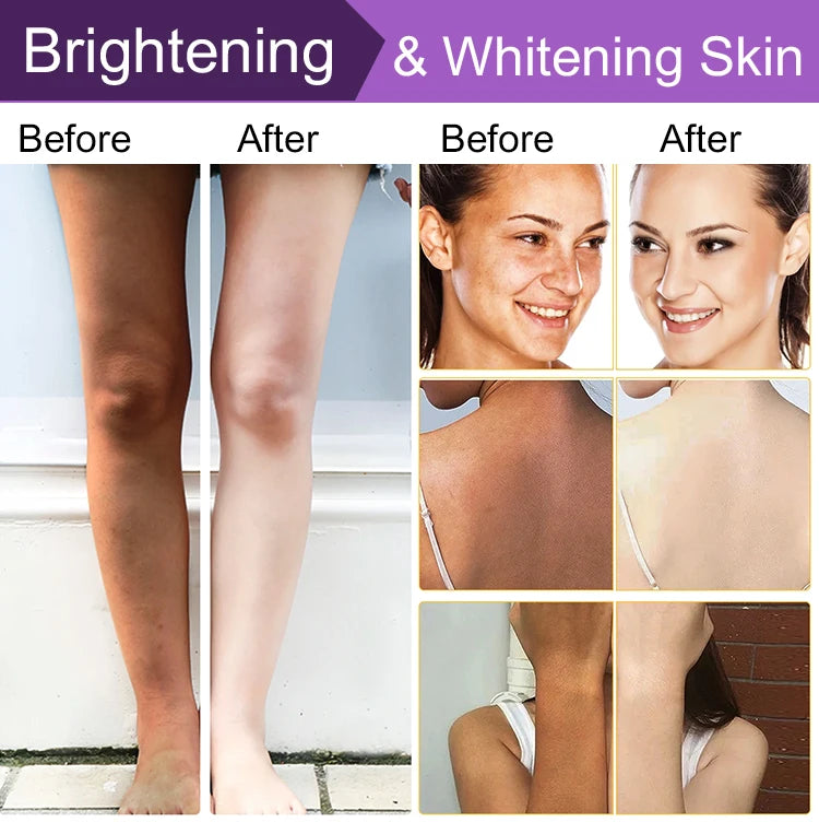 AILKE Glutathione PLUS Whitening Skin Care Set, Advanced Lightening Lotion, Moisturizes, Softens, Bleaching Kit for Men, Women