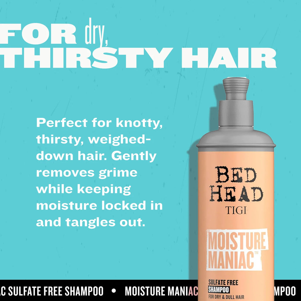 Bed Head Moisture Maniac™ Sulfate Free Shampoo for dry & dull hair