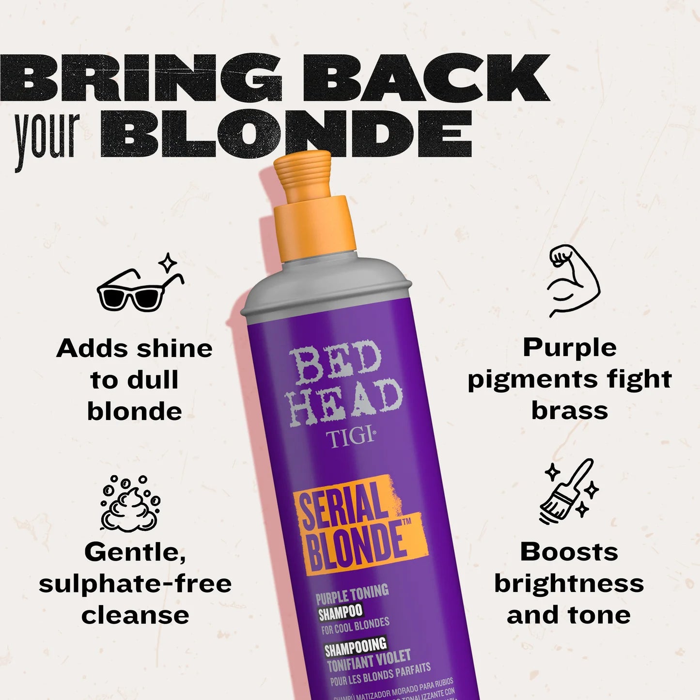 Bed Head Serial Blonde™ Purple Shampoo for Cool Blonde Hair