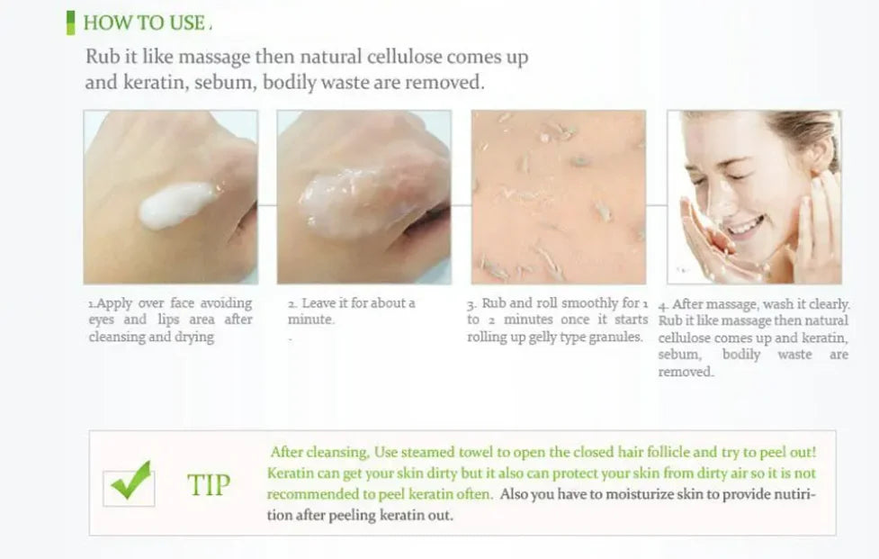 Fruit Acid Peeling Gel 120ml Facial Cleansing Exfoliating Peeling Scrub Deep Clean Acne Blackhead Remove Face Cleanser - Shemen Beauty