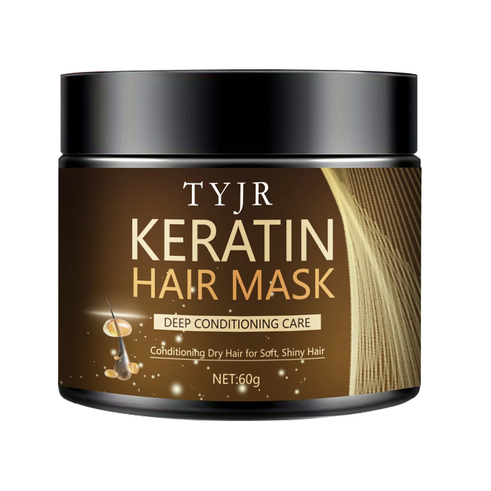 Keratin Magic Hair Mask Protein Straightening Repair Dry Frizzy Damaged Hair Milk Professional Smooth Shiny Deep Moisturizing Care 60G/30G - Shemen Beauty
