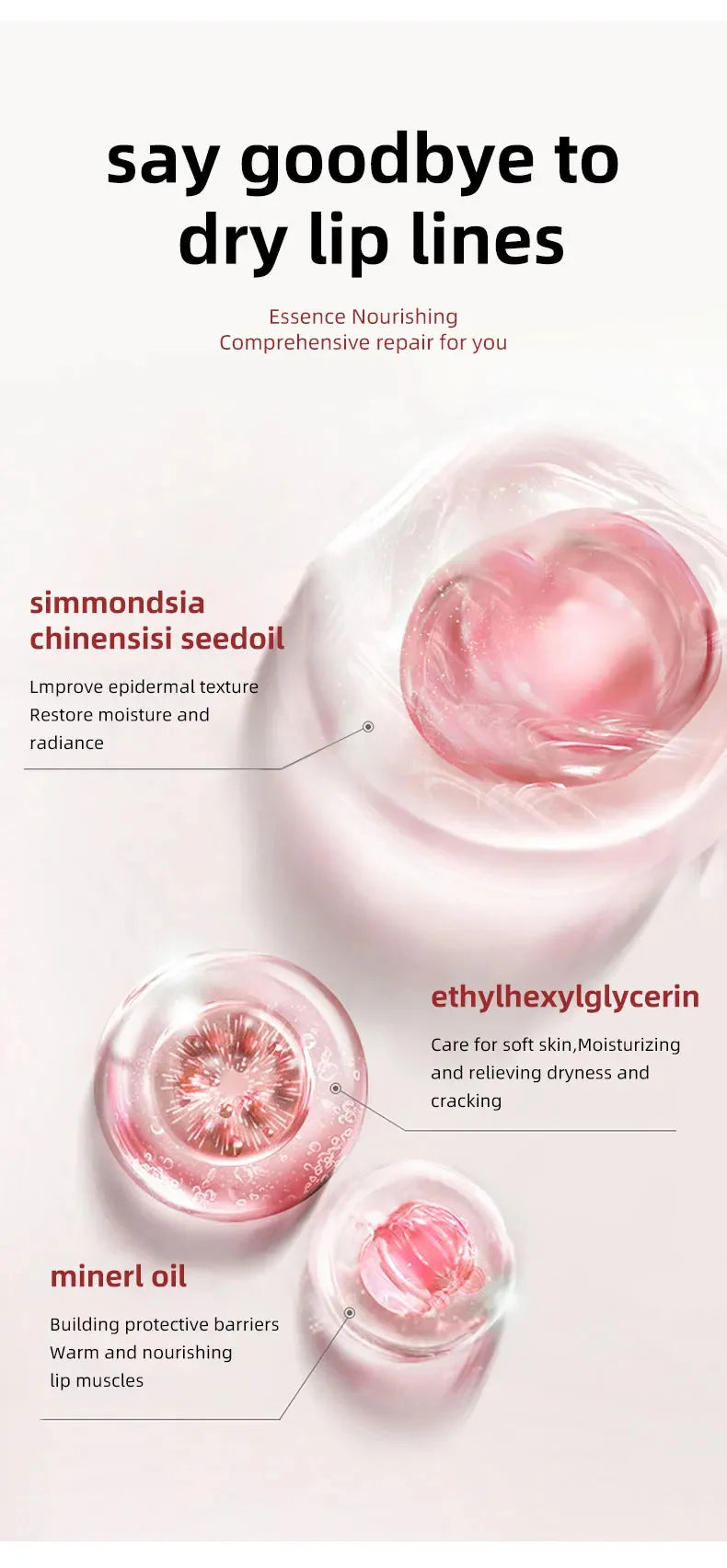 Lasting Lip Plumping Oil Instant Plumping Essential Oil Increase Lip Elasticity Lighten Lip Lines Repair Lip Lines Sexy Lips - Shemen Beauty