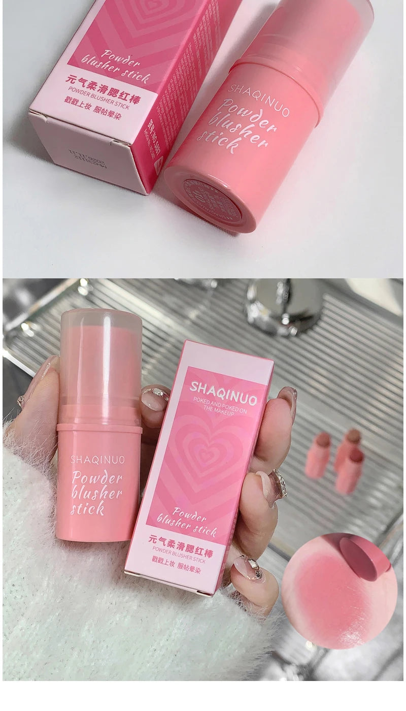 SHAQINUO Energizing Blush Stick - Natural Matte Finish, Creamy Texture, Easy to Blend for a Youthful Glow - Shemen Beauty