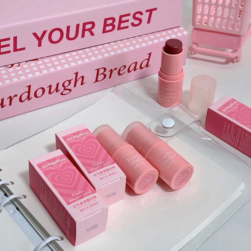 SHAQINUO Energizing Blush Stick - Natural Matte Finish, Creamy Texture, Easy to Blend for a Youthful Glow - Shemen Beauty