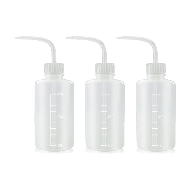 250/500mL Plastic Squeeze Bottle Curved Nozzle Water Bottle Transparent with Scale Cleaning Succulent Plants Watering Tool