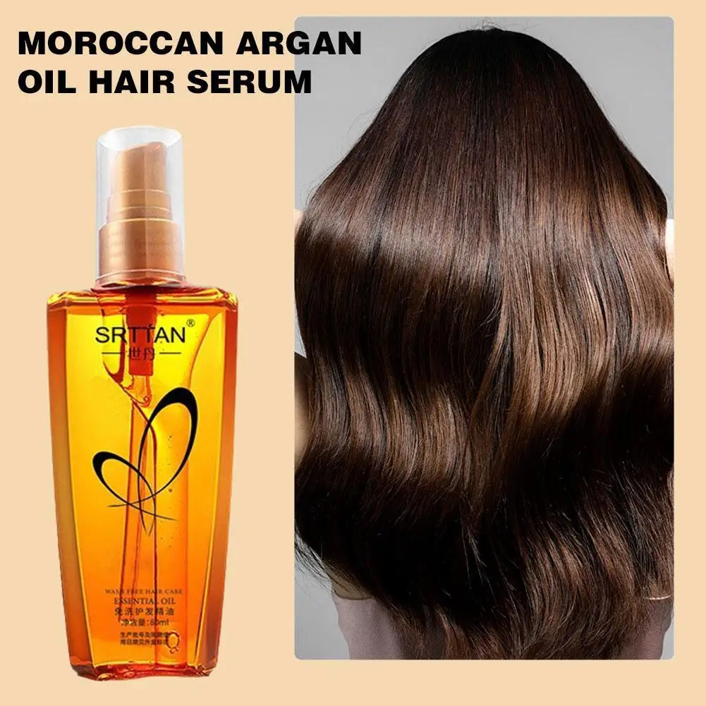 Moroccan Argan Oil Hair Serum Lightweight Hair Oil Mist For Split Ends, Frizzy Hair And Flyaways, Hair Oil Repair- Gloss Shine - Shemen Beauty