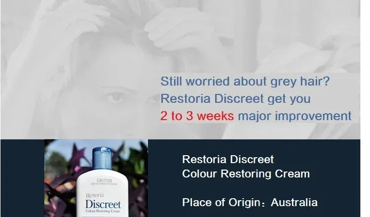 250ml Restoria Discreet Colour Restoring Cream,Grey Hair Treatment Reduce Grey Hair Care - Suitable for Men Women Shampoo