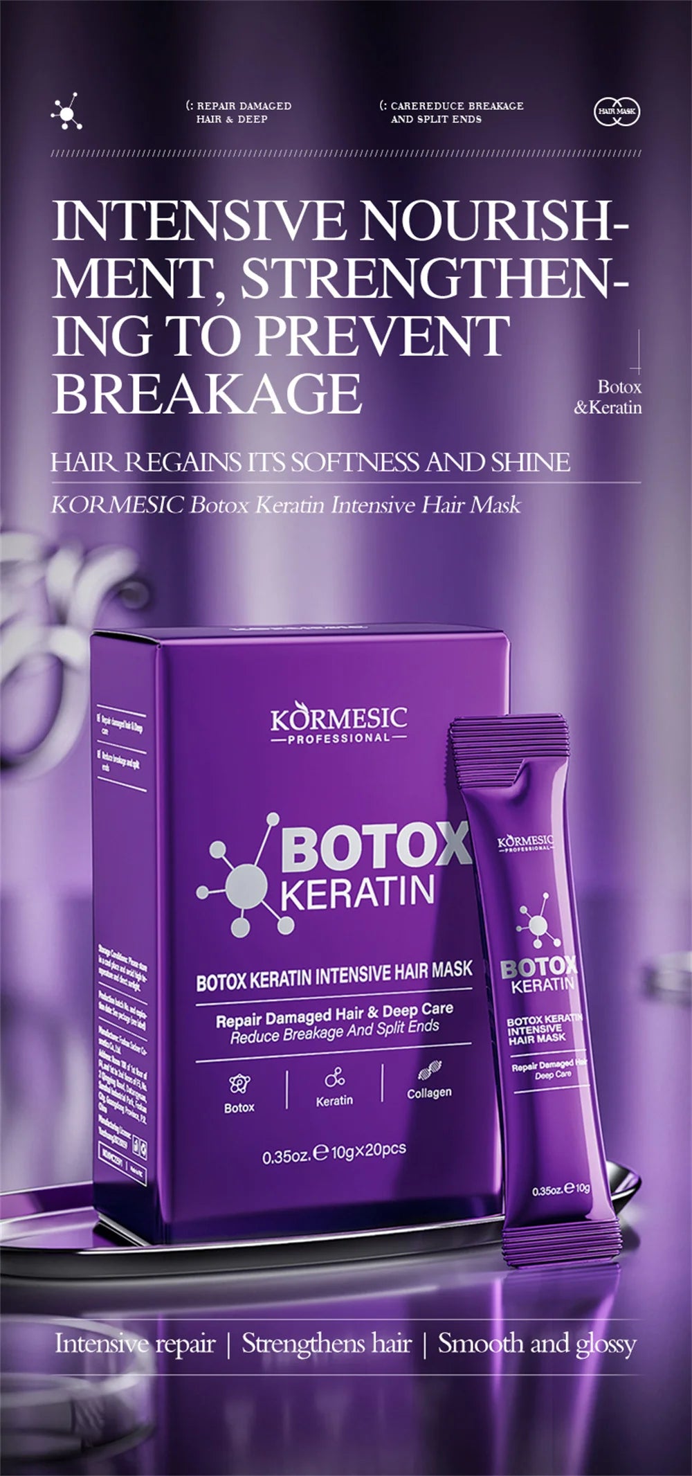 Magical Keratin Hair Mask 5 Seconds Repair Damaged Frizzy Hair Soft Smooth Shiny Nutrition Deep Moisturize Nourishing Hair Care - Shemen Beauty