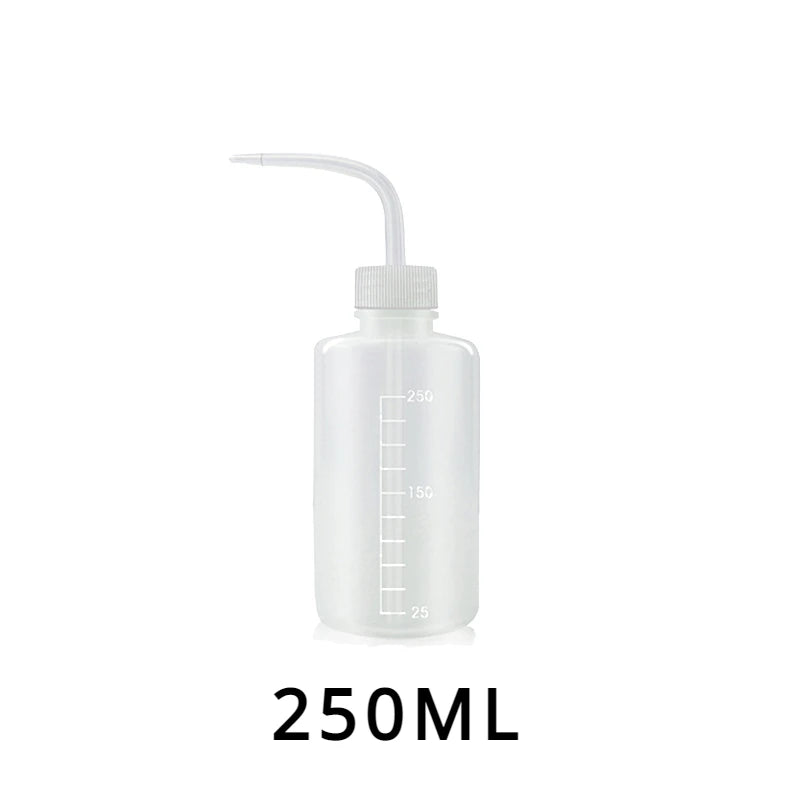 250/500mL Plastic Squeeze Bottle Curved Nozzle Water Bottle Transparent with Scale Cleaning Succulent Plants Watering Tool