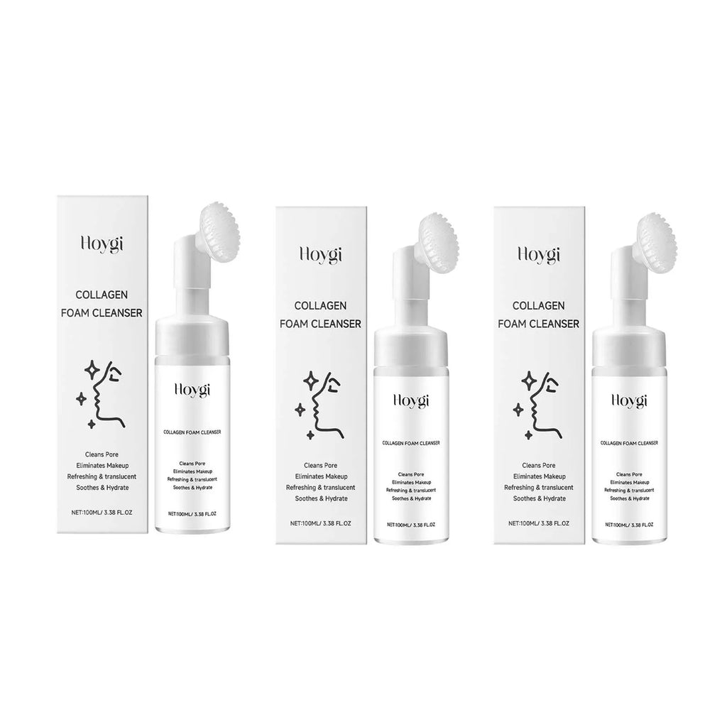Collagen Facial Cleanser Mousse Deep Cleansing Skincare Controls Oil Moisturizing Firming Face Wash Foam Cleanser Skin Care - Shemen Beauty