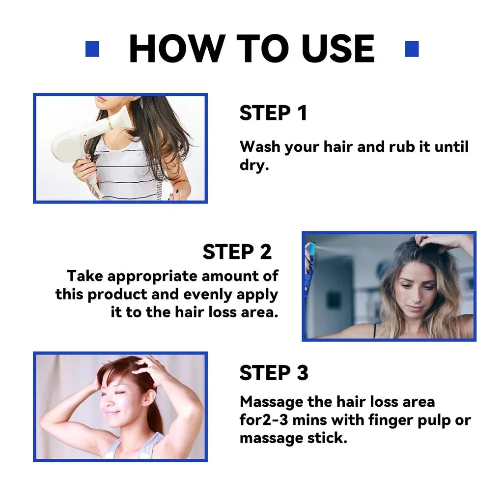 Ginger Hair Growth spray Anti Hair Fall Hair Loss Treatment Growth Essence Oil for Men Women - Shemen Beauty