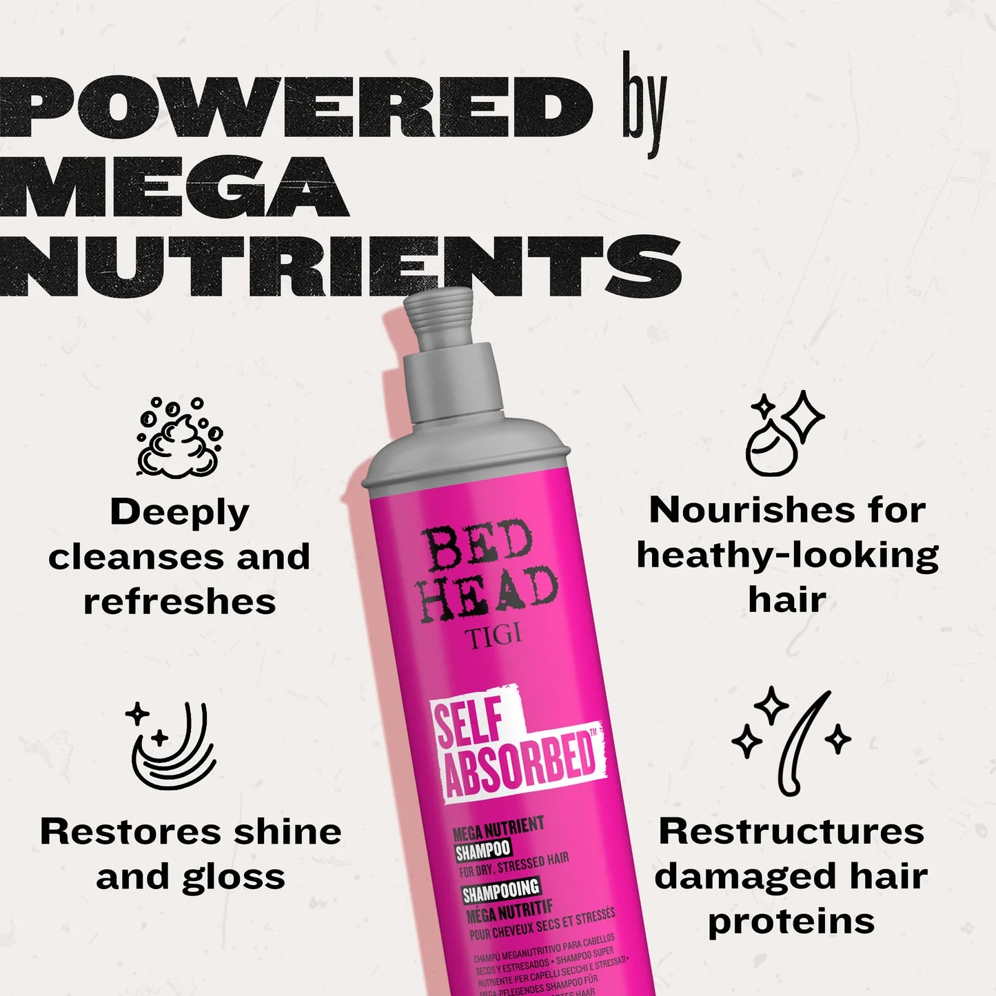 Bed Head Self Absorbed™ Nourishing Shampoo for dry, stressed hair