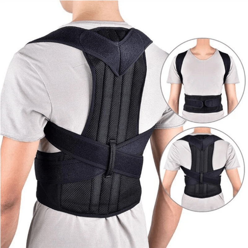 Adjustable Posture Corrector Low Back Support Shoulder Brace Belt For - Shemen Beauty
