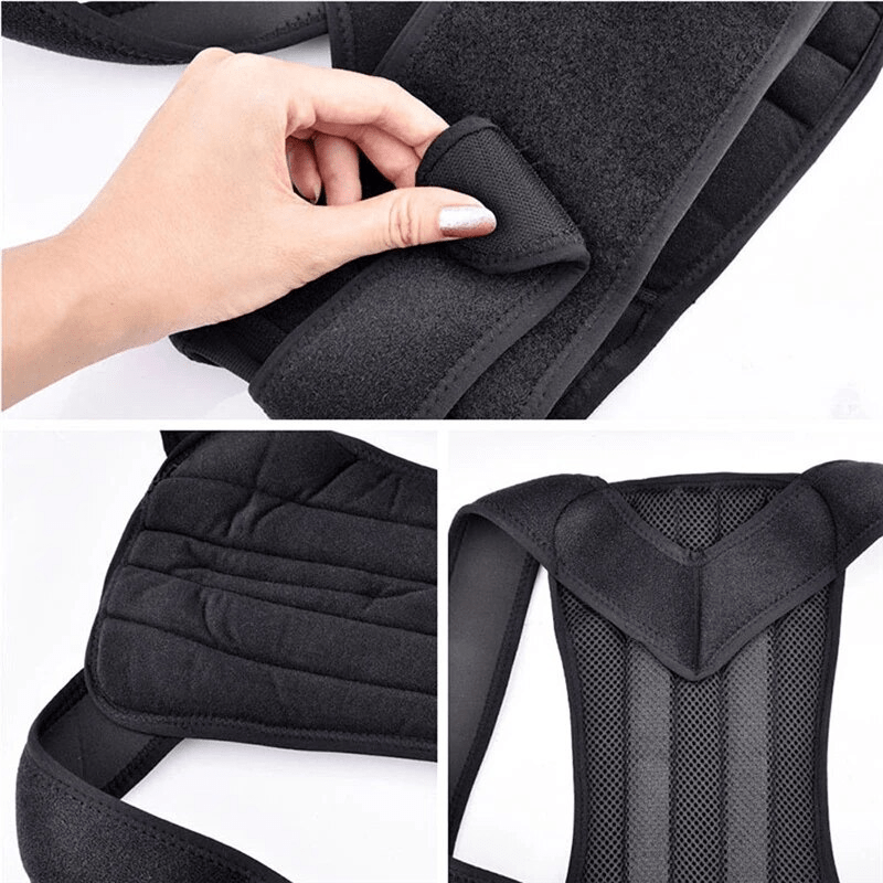 Adjustable Posture Corrector Low Back Support Shoulder Brace Belt For - Shemen Beauty