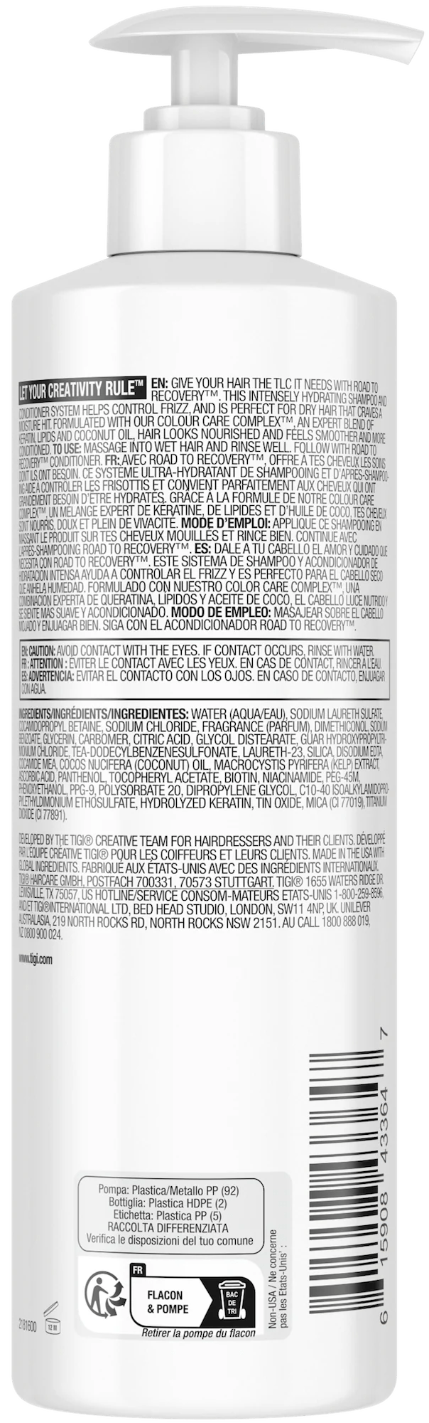 Bed Head Road To Recovery Moisture Shampoo - Shemen Beauty