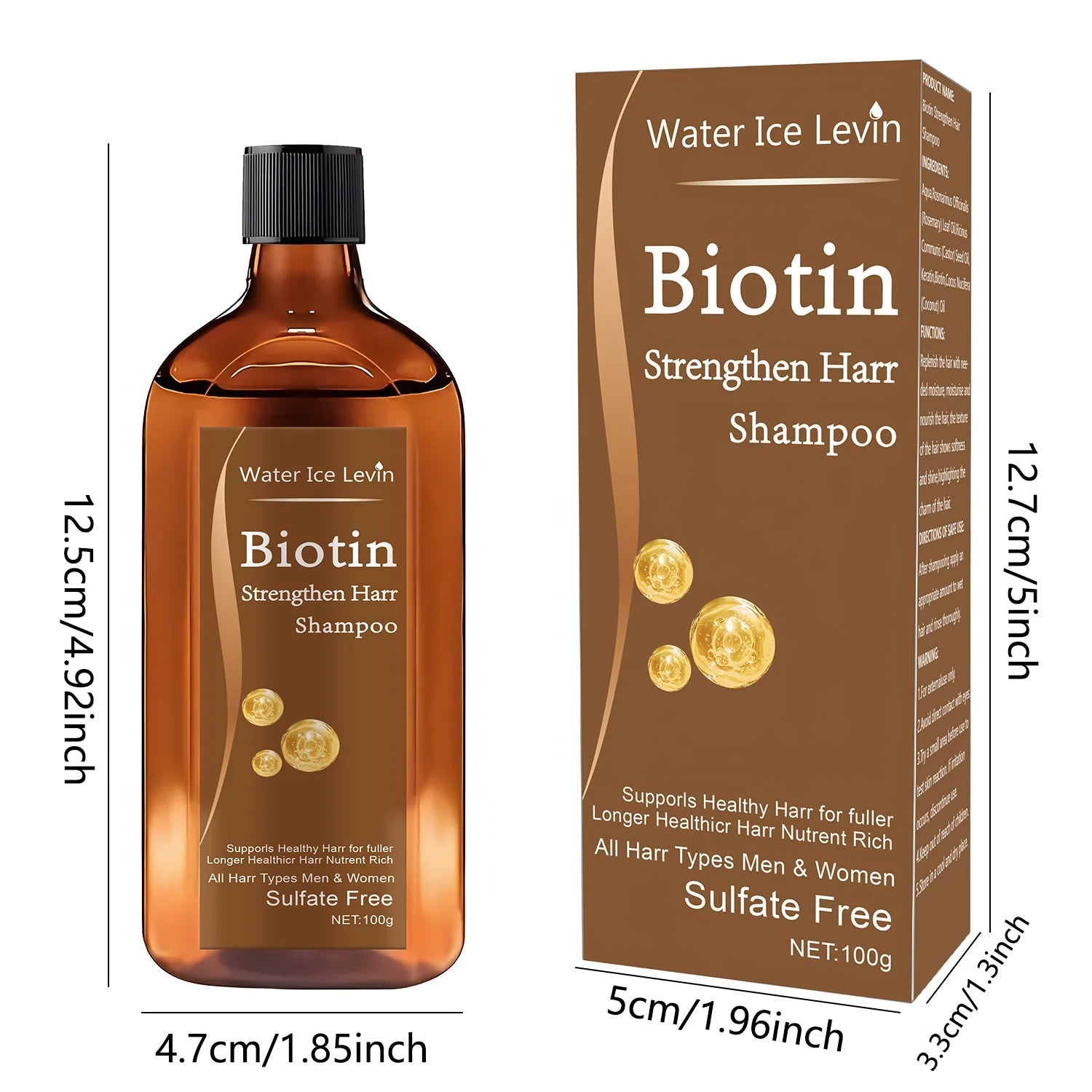 Biotin hair Growth shampoo anti - hair loss treatment for men and women rapid thickening and re - oil beauty health - Shemen Beauty