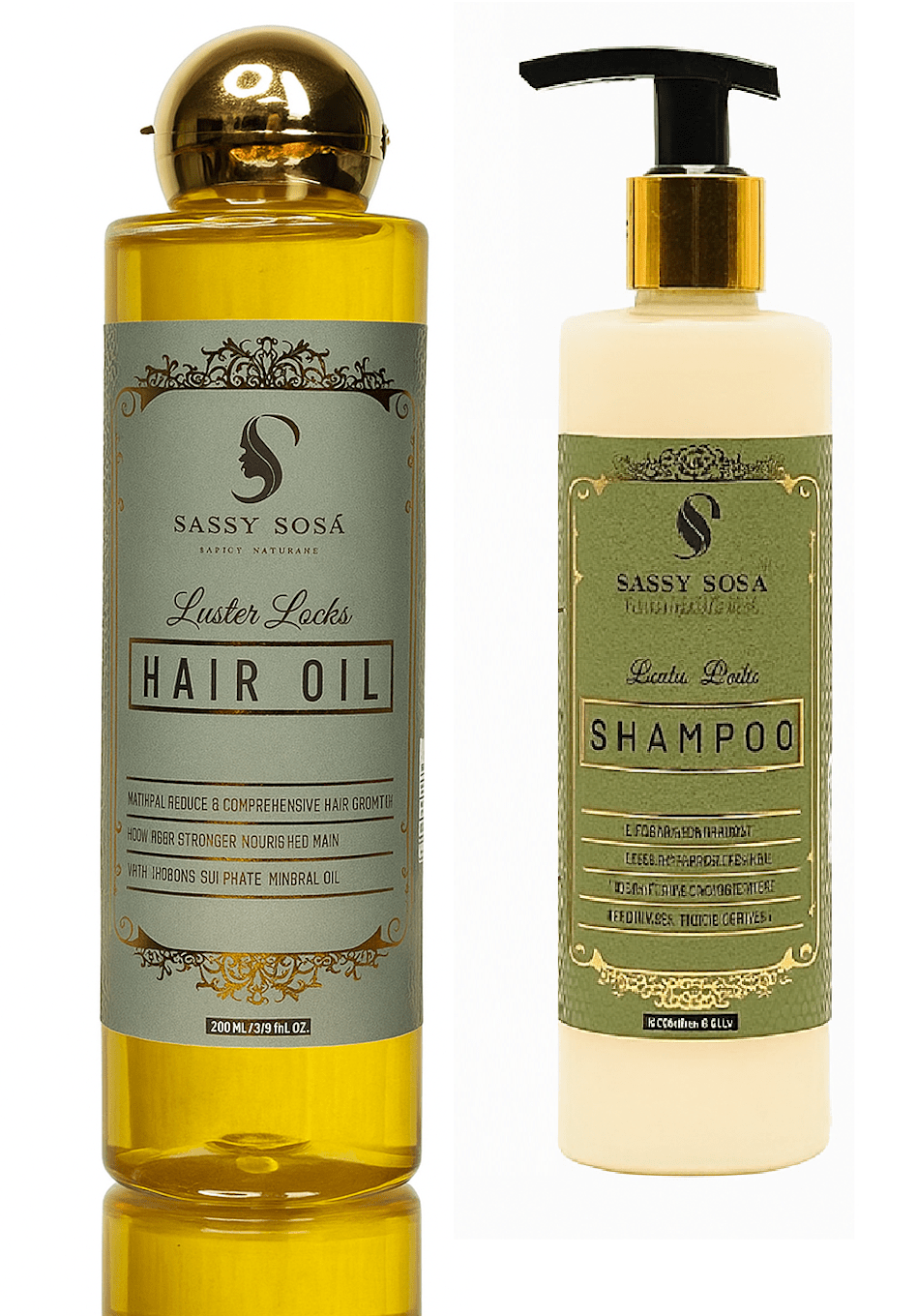 Combo of Luster Locks Hair Oil & Luster Locks Shampoo - Shemen Beauty