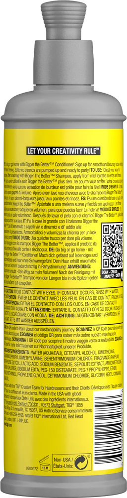 Bed Head Bigger The Better™ Lightweight Volume Conditioner for Fine Hair