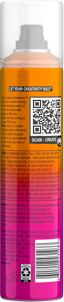 Bed Head Showdown™ Anti-Frizz Hairspray with Strong Hold