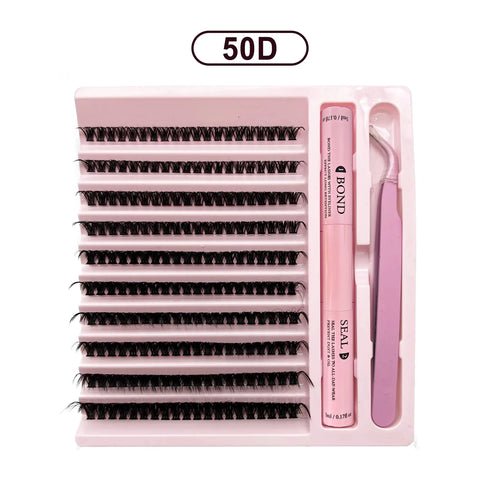 DIY Lashes Extension Kit Lash Bond and Seal Remover Eyelashes 200 PCS - Shemen Beauty