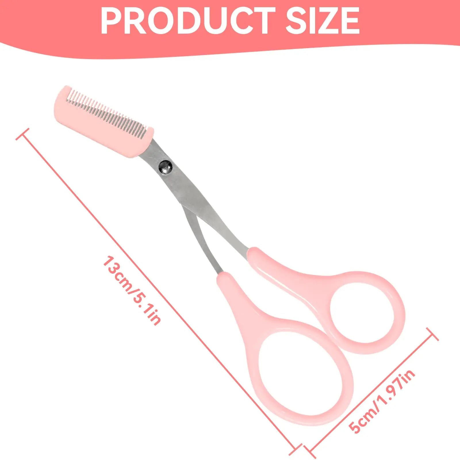 Eyebrow Trimmer, Stainless Steel Eyebrow Scissors With Comb, Eyebrow - Shemen Beauty
