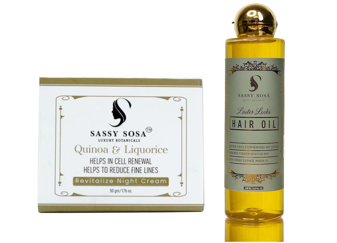 Combo of  Luster Locks Hair Oil & Quinoa & Liquorice Night Cream