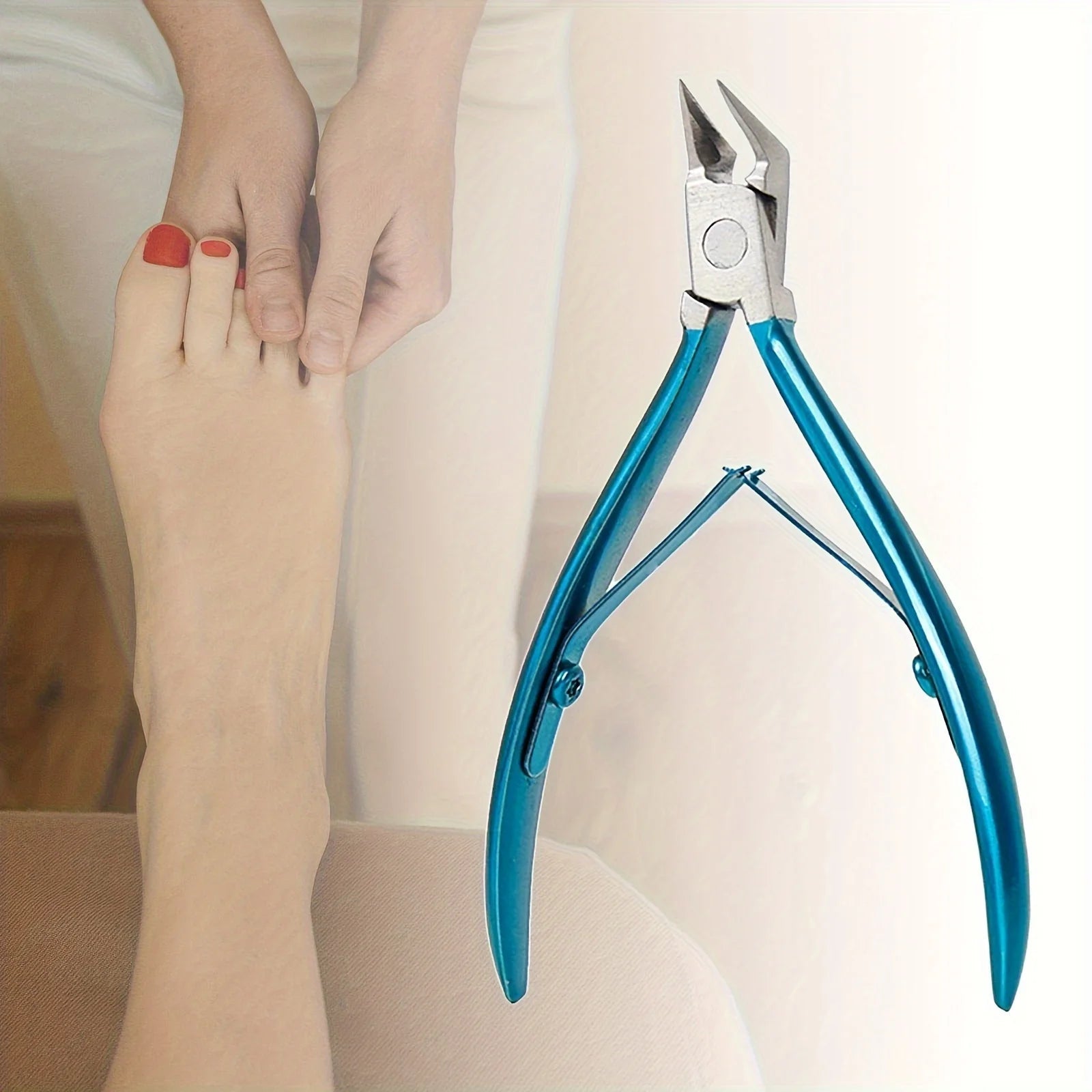 Green Stainless Steel Dead Skin Scissors Bevel Nail Spring Manicure - Shemen Beauty