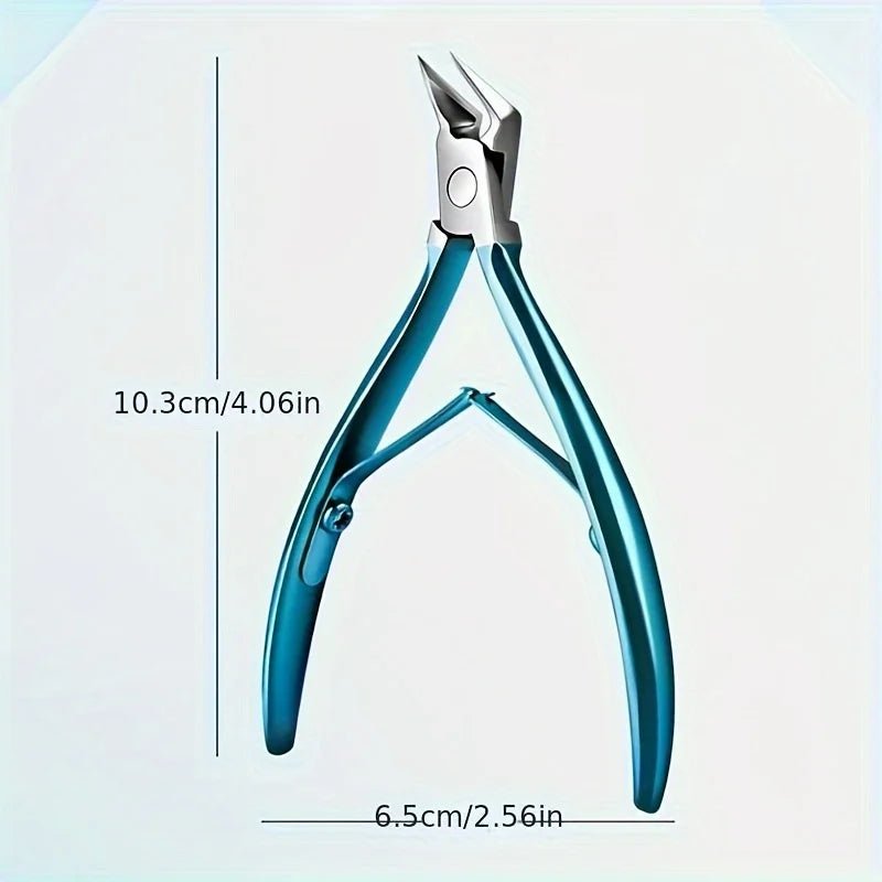 Green Stainless Steel Dead Skin Scissors Bevel Nail Spring Manicure - Shemen Beauty