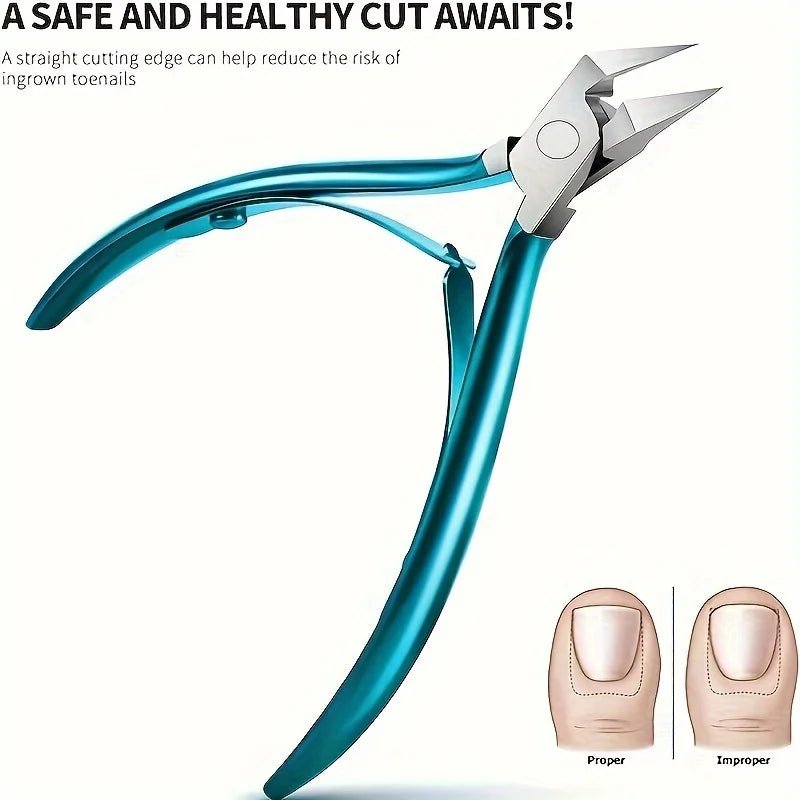 Green Stainless Steel Dead Skin Scissors Bevel Nail Spring Manicure - Shemen Beauty