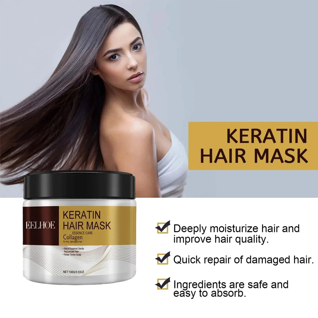 Hair Membrane Natural Repair Hair Mask Prevent Dryness Split Ends Repair Damage Frizz Tangles Soft Smooth Hair Care Products - Shemen Beauty
