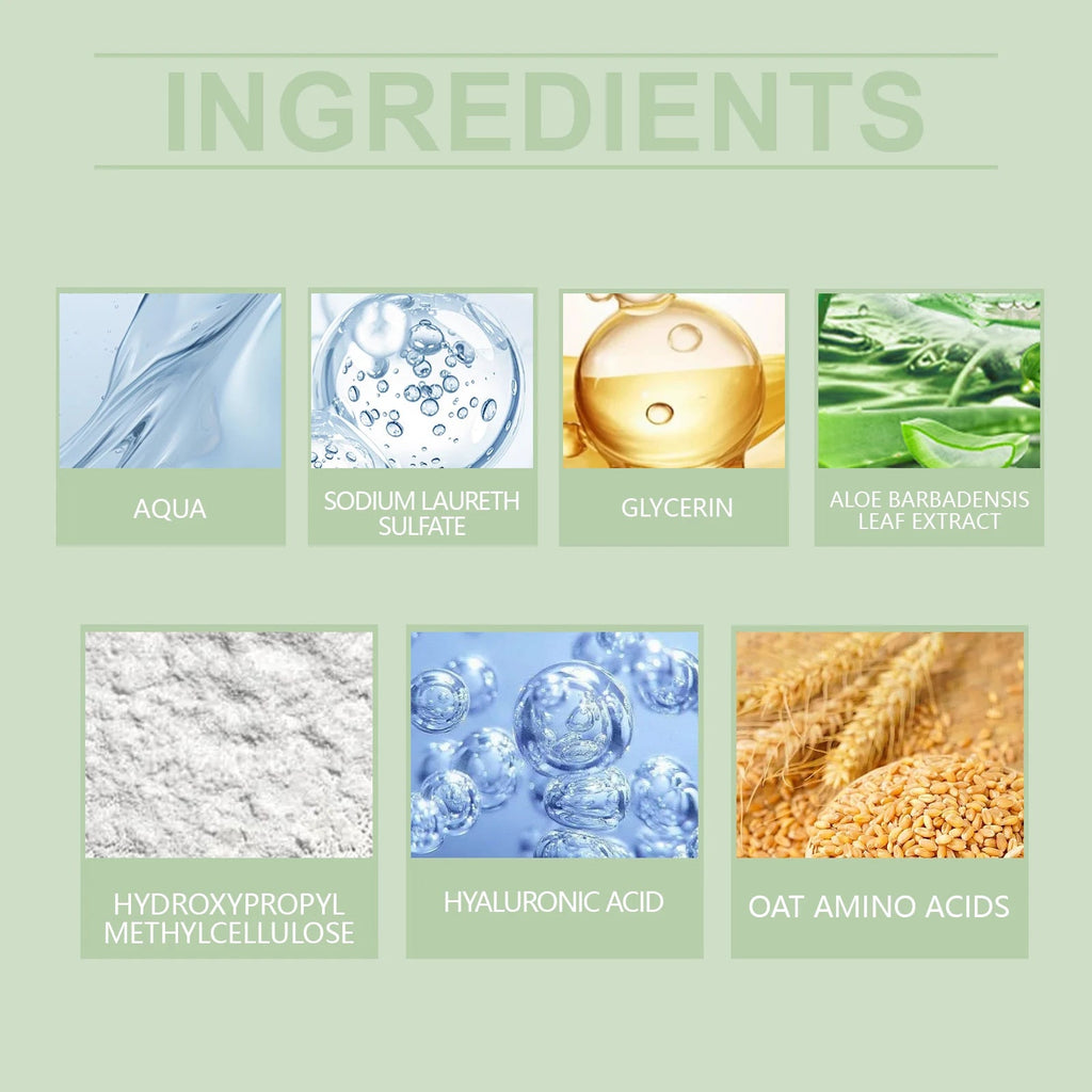 Hyaluronic Acid Face Cleanser Gel for Sensitive Skin Deep Pore Cleansing Makeup Remover Moisturizing Non Drying Formula 100ml - Shemen Beauty