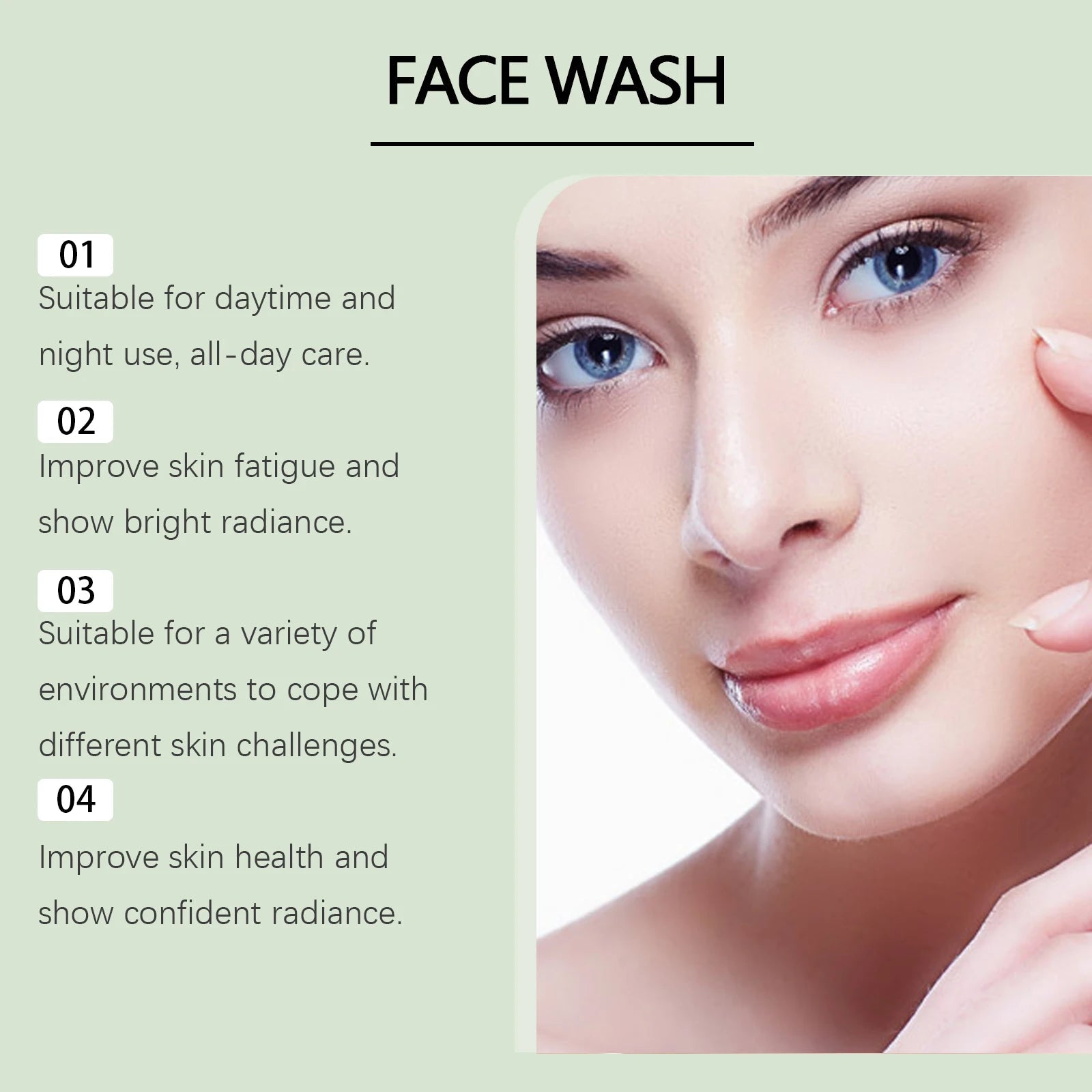 Hyaluronic Acid Face Cleanser Gel for Sensitive Skin Deep Pore Cleansing Makeup Remover Moisturizing Non Drying Formula 100ml - Shemen Beauty