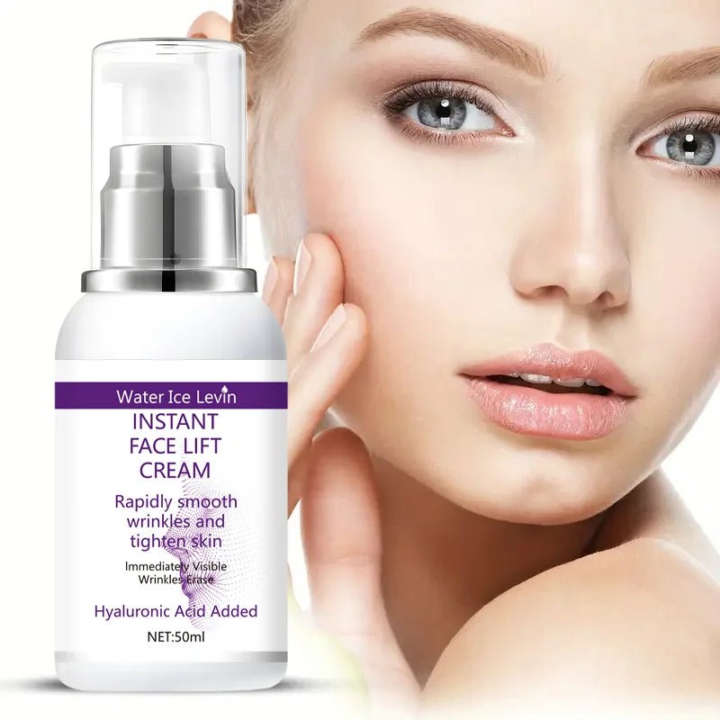 Instant face lift cream with hyaluronic acid for wrinkles. Firming solution. - Shemen Beauty