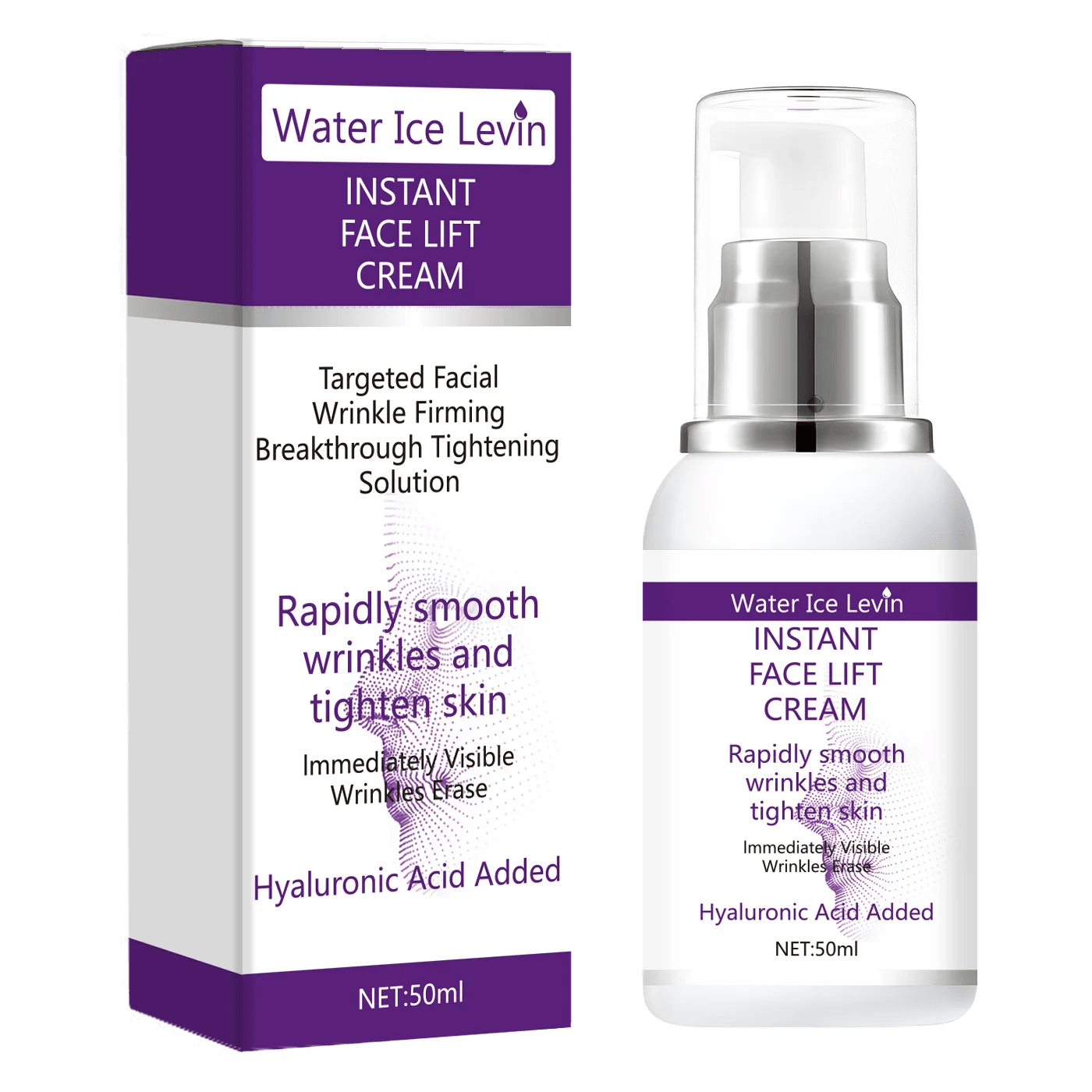 Instant face lift cream with hyaluronic acid for wrinkles. Firming solution. - Shemen Beauty