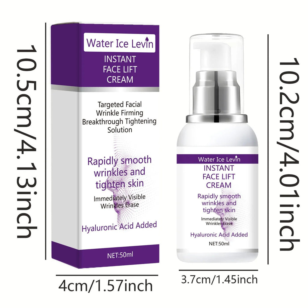 Instant face lift cream with hyaluronic acid for wrinkles. Firming solution. - Shemen Beauty