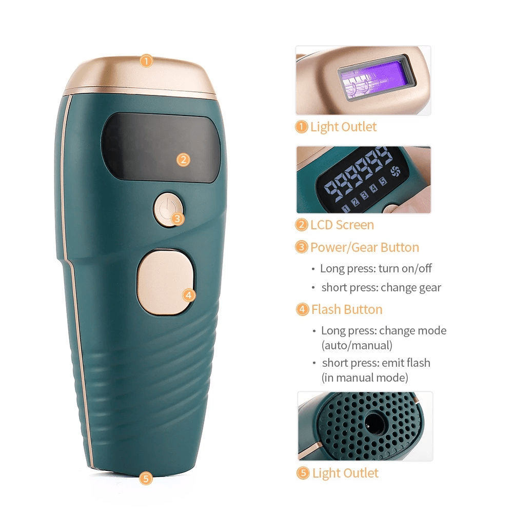 IPL Laser Epilator Painless 999999 Flashes Hair Removal Hair Remover - Shemen Beauty