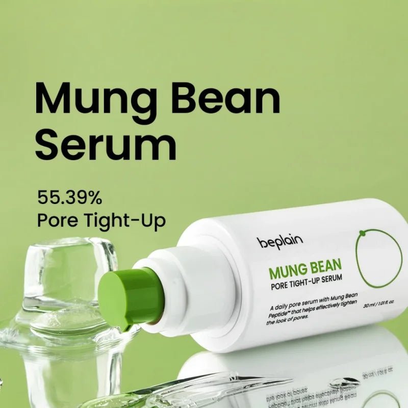 Korean Beplain Mung Bean Pore Serum,Deep Pore Cleansing Foam,Makeup Remover Oil and Clay Mask Facail Firming Skin Care Products - Shemen Beauty