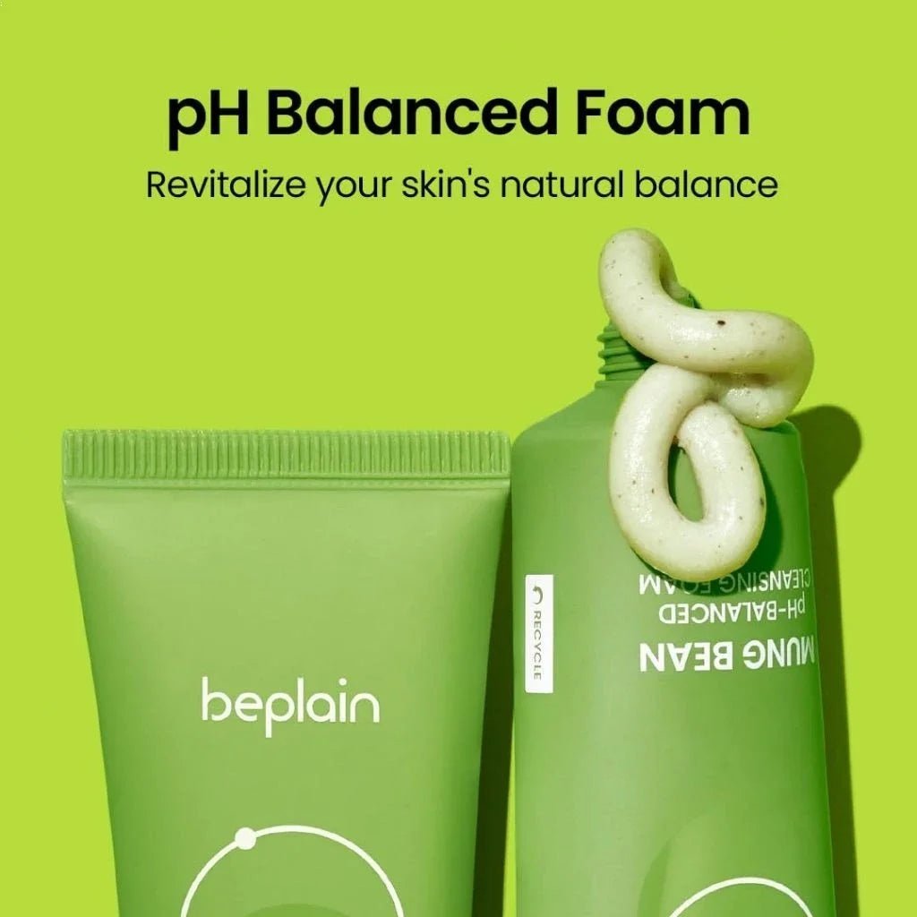 Korean Beplain Mung Bean Pore Serum,Deep Pore Cleansing Foam,Makeup Remover Oil and Clay Mask Facail Firming Skin Care Products - Shemen Beauty