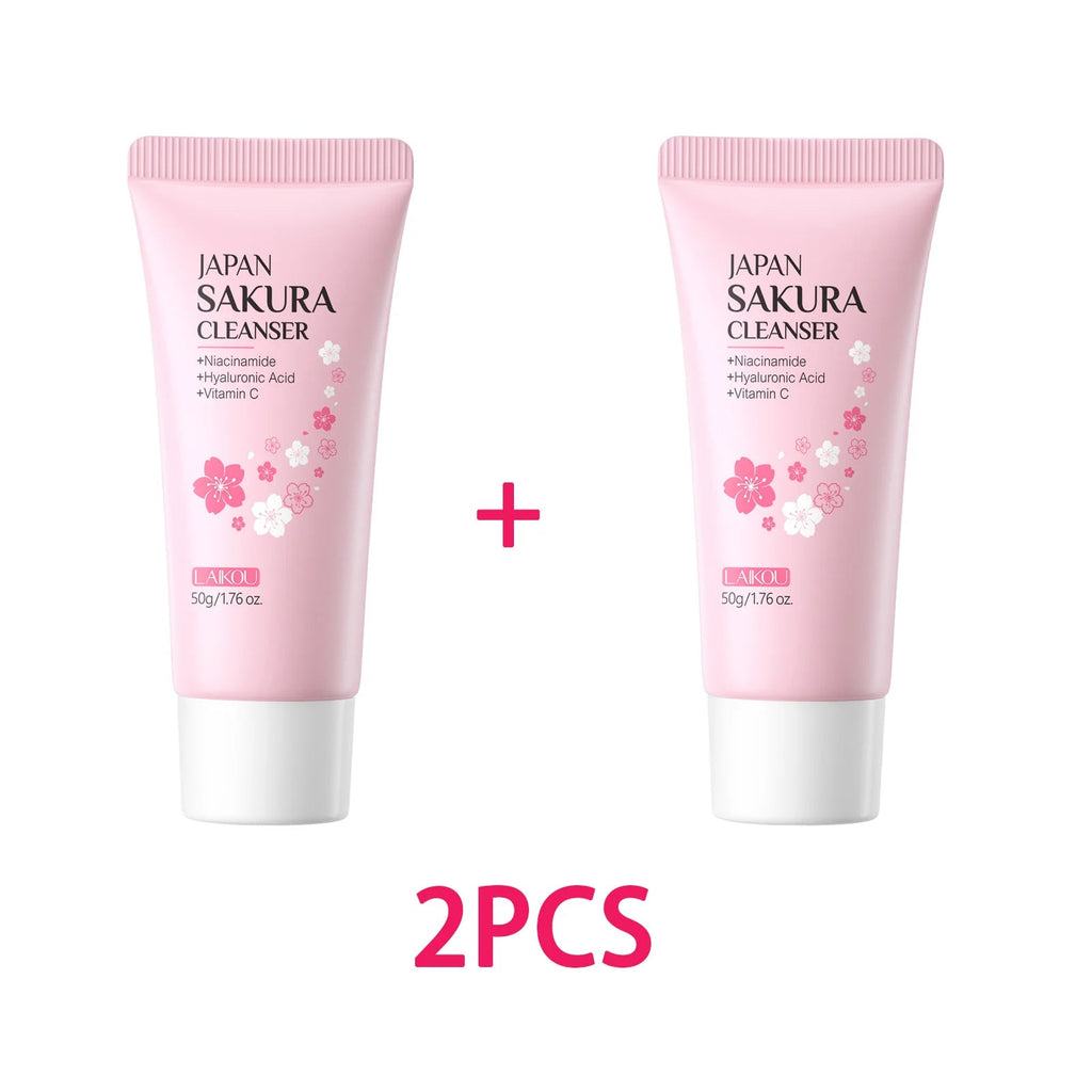 LAIKOU Facial Foaming Cleanser Deeply Cleansing Oil Control Moisturizing Blackhead Removal Skin Care Face Wash Foam Cleanser - Shemen Beauty