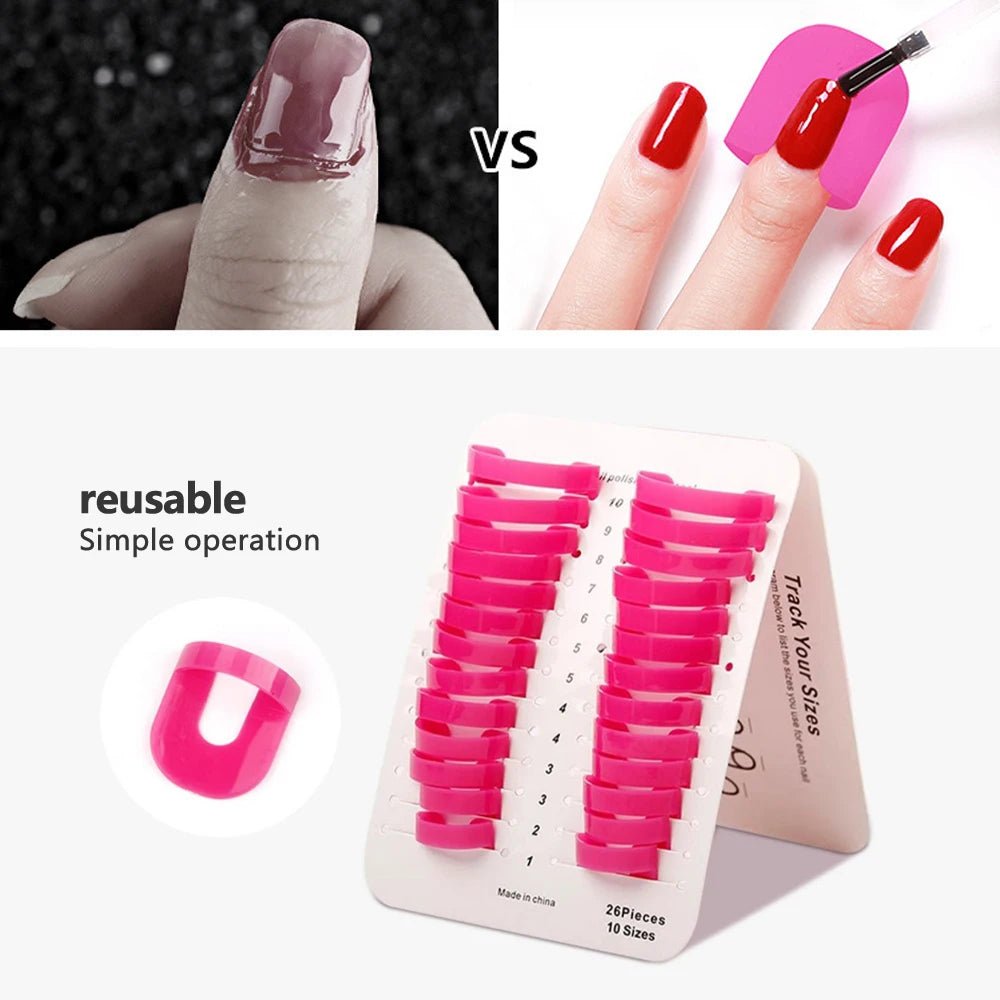 LINMANDA 26Pcs Nail Polish Protector for Fingers Nail Polish Guard - Shemen Beauty