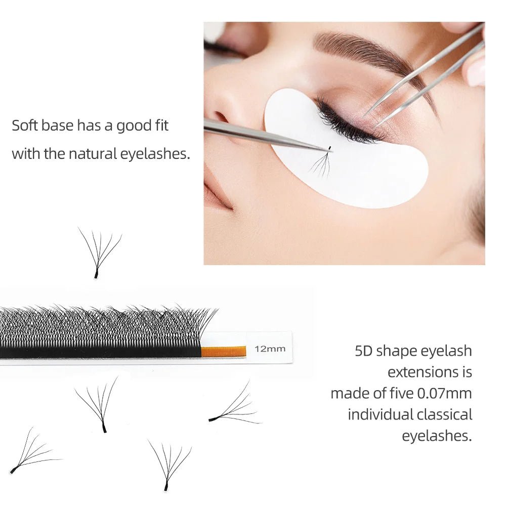 NAGARAKU 5D W Shape Big Bundle Eyelash Extension Mega Volume Premade - Shemen Beauty