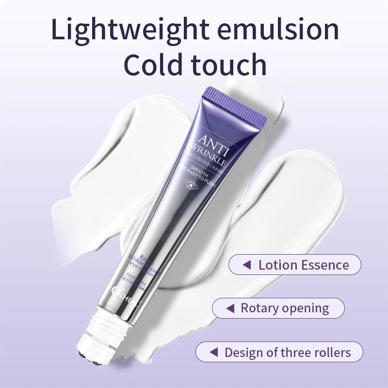 O'CHEAL Anti Wrinkle Anti Dark Circle Eye Cream Roller Massager Moisturizing Eye Bags Anti Aging Hyaluronic Acid Eye Skin Care - Shemen Beauty