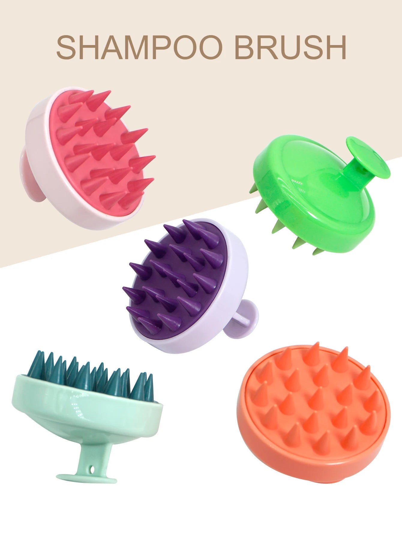 Silicone Shampoo Scalp Hair Massager Head Body Scalp Massage Brush - Shemen Beauty