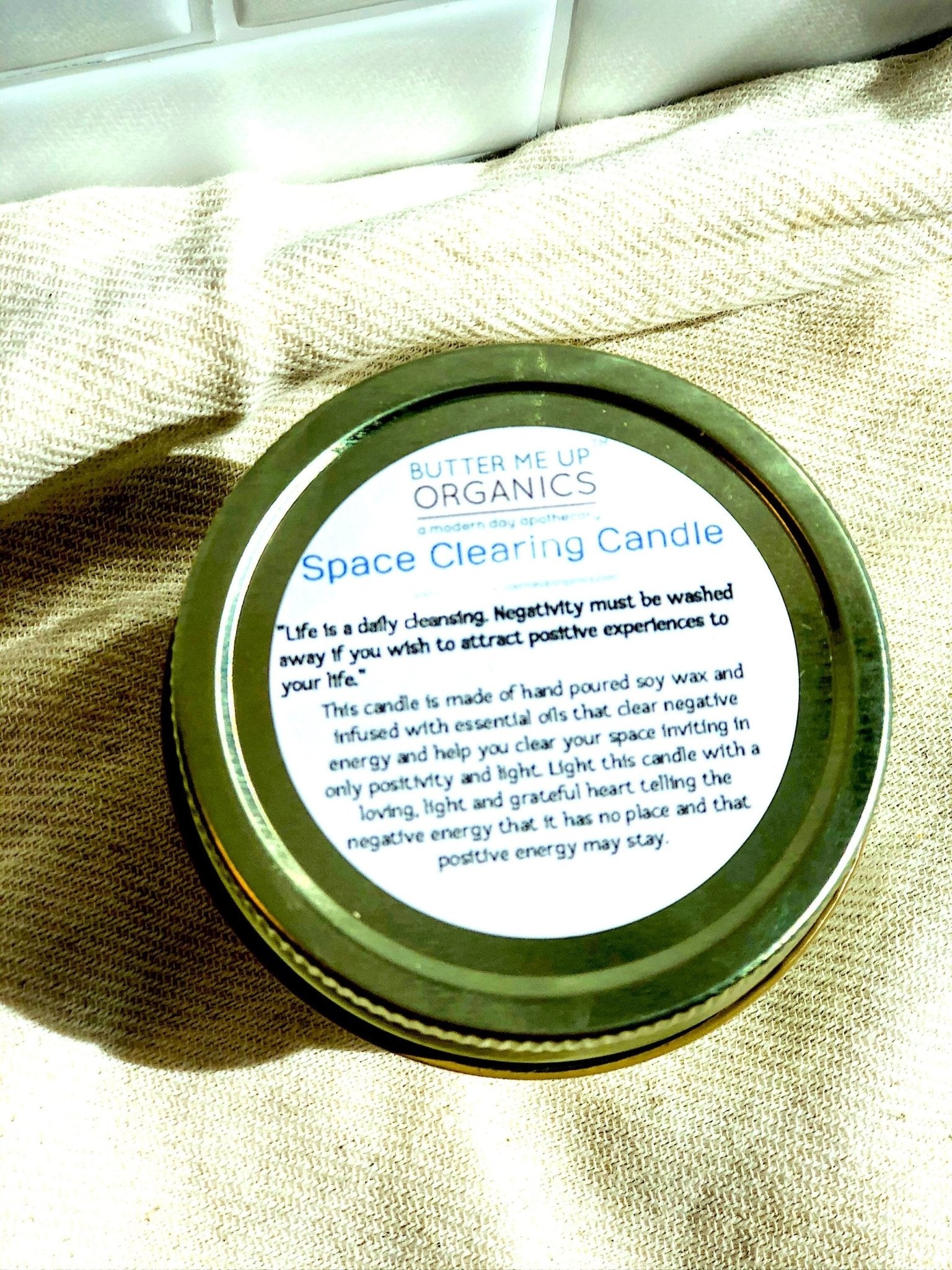 Space Clearing Candle/ Intention Candle / Organic Soy Candle / Candle - Shemen Beauty