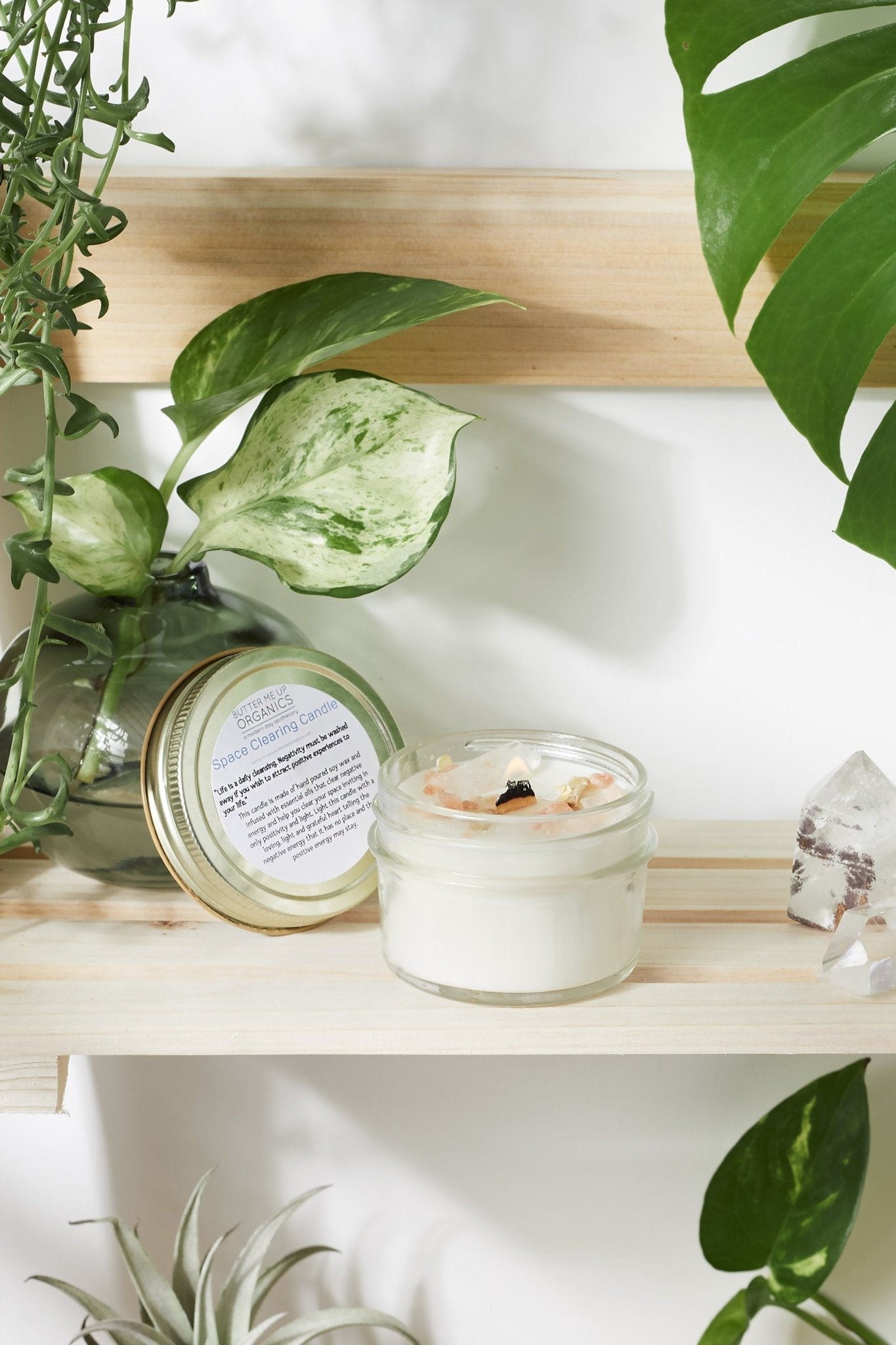 Space Clearing Candle/ Intention Candle / Organic Soy Candle / Candle - Shemen Beauty