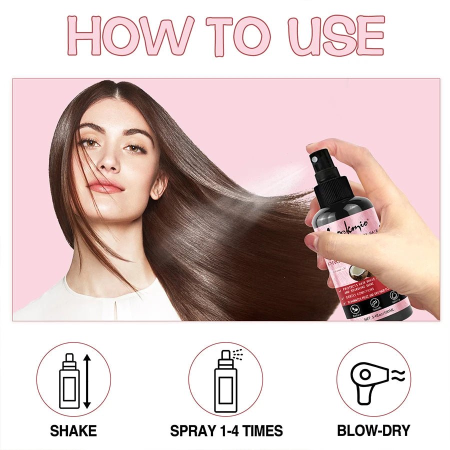 Thermal Protection Spray for Hair Heat Protector Serum Protect Hair From UV Damaged Moisturizing Hair-care Conditioner for Women - Shemen Beauty