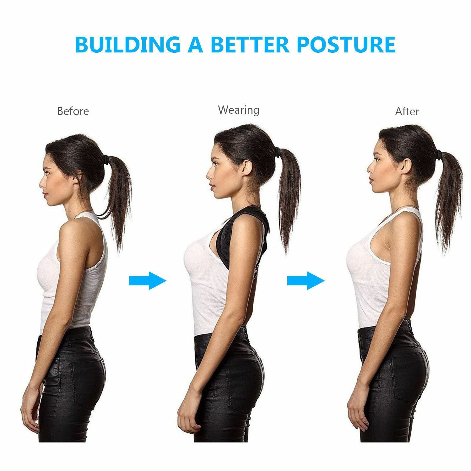 Unisex Adjustable Back Posture Corrector - Shemen Beauty